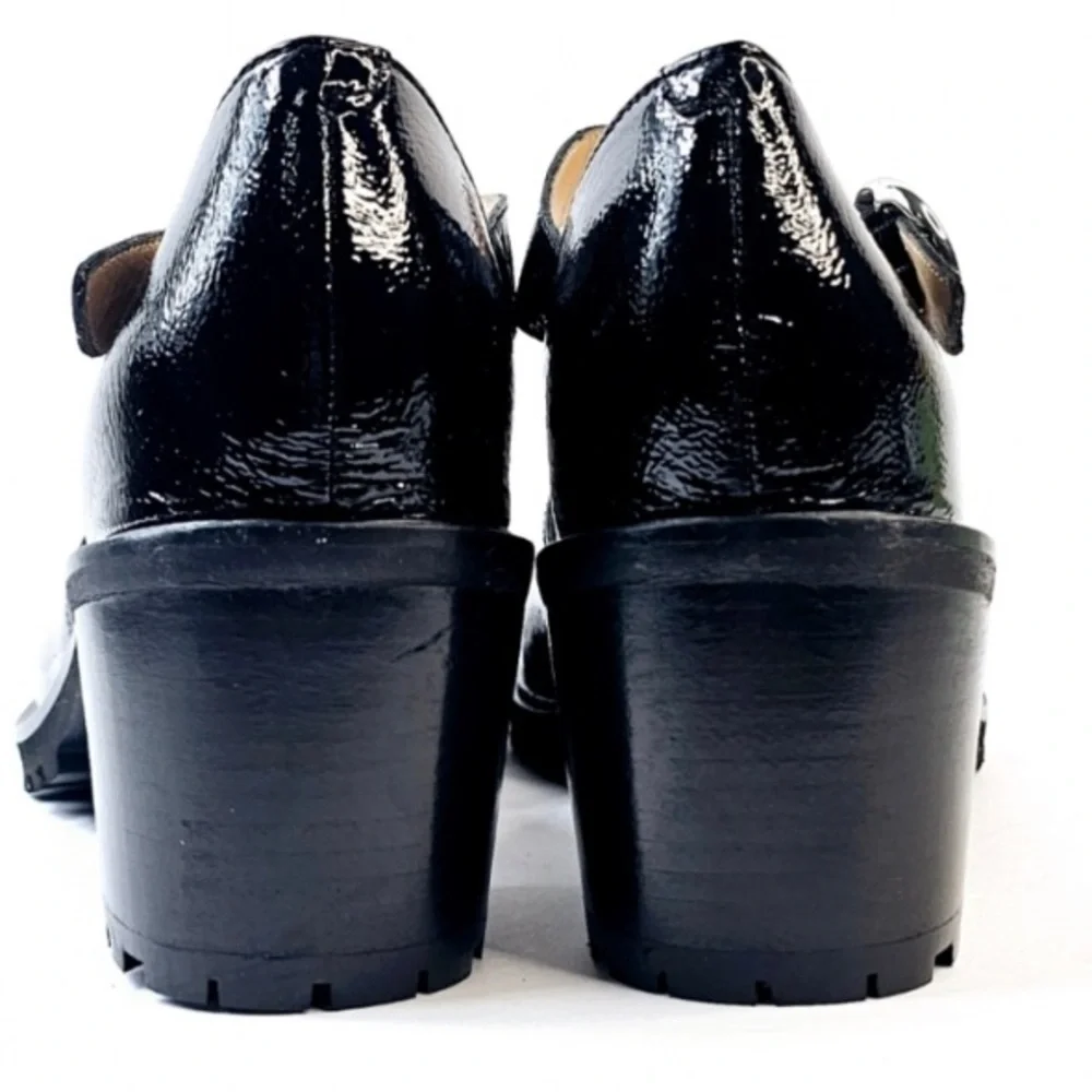 👠 Seychelles Lock And Key Heel Mary Jane Chunky Block Heels Leather Shoes NWT👠 - Picture 4 of 5